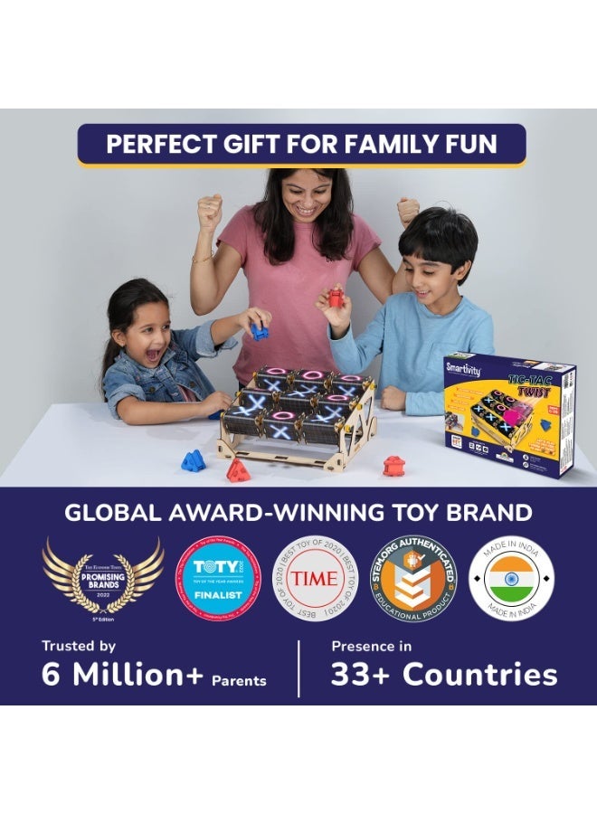 سمارتيفيتي لعبة سمارتيفيتي تيك تاك تويست التعليمية للأطفال من 6 إلى 12 عامًا، هدية عيد ميلاد للأولاد والبنات من عمر 6 إلى 12 عامًا، لعبة أنشطة علمية وتعليمية، صنع في الهند - Image 4